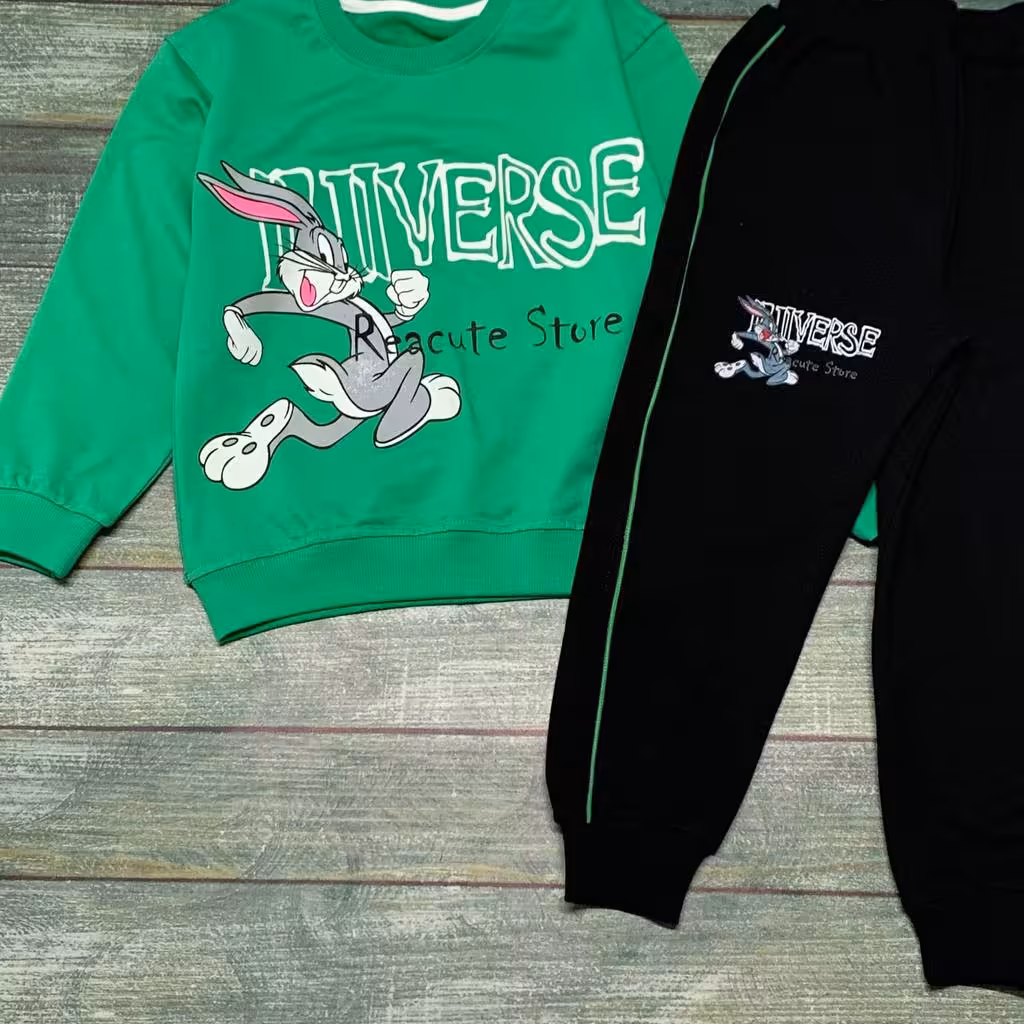 ست بلوز شلوار اسپرت دخترانه و پسرانه خرگوش دونده