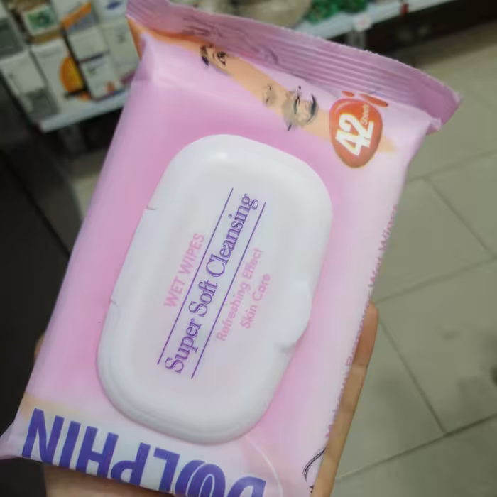 دستمال مرطوب 42 برگ (برای صورت، چشم و آرایش ضد آب) 