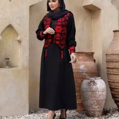 ست پیراهن و جلیقه یلدایی فری تا46