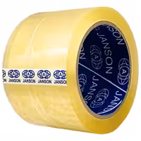 چسب پهن جانسون شفاف داخل آبی عرض 7 سانتی متر بسته 4 عددی