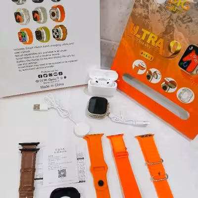 ساعت هوشمندULTRA 9 GERMANY با ایرپاد سری جدید با 4بند و کاور بی نظیر