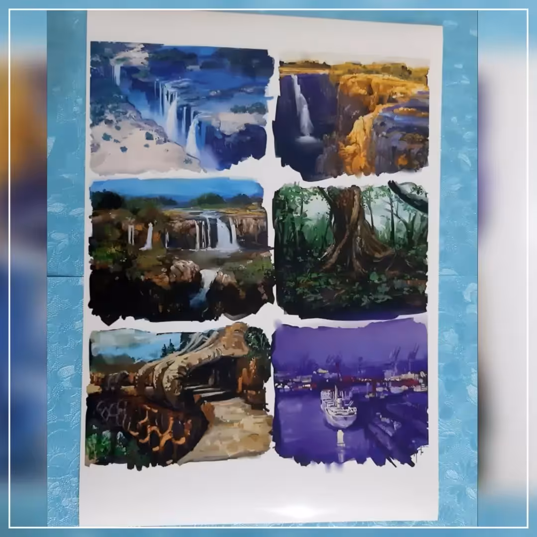 استیکر اسکرپ بوک، مدل  نقاشی فانتزی ، کد 102