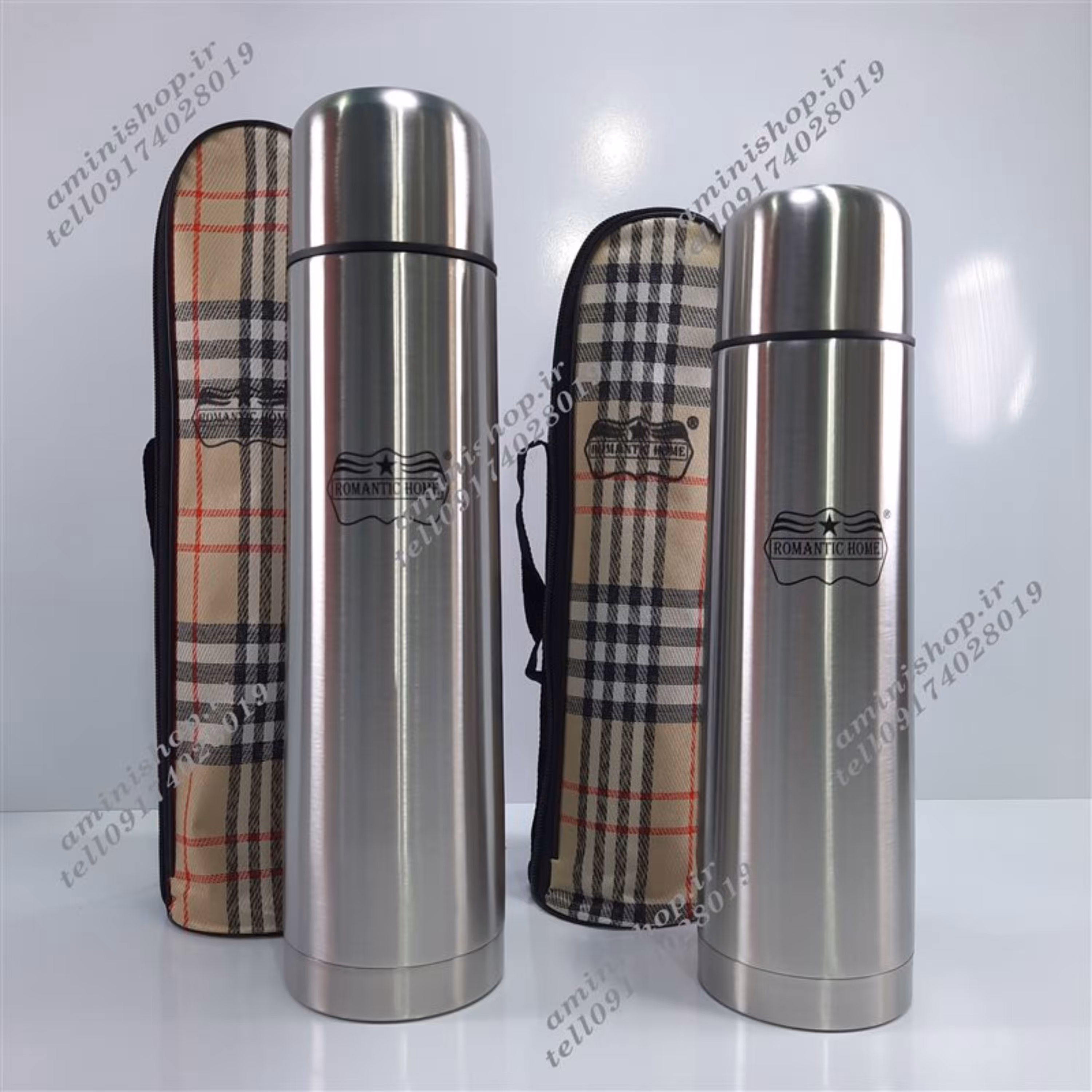 فلاسک قلمی استیل کیف دار رومانتیک هوم 500 میلی لیتر Rmantic home