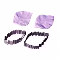 ست کاتر و وینر سیلیکونی فوندانت بهگز مدل برگ گل کوکب مجموعه 4 عددی

