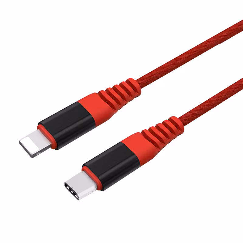 کابل تبدیل USB-C به لایتنینگ قرمز یونیتک مدل Y-C4048RD طول 1 متر
