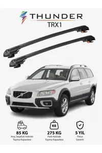 نوار محافظ خودرو خاکستری VOLVO XC70 2000 2008 TRX1 CARRIER قفل جستجو SEART CARRIT SUILING BAR GRAY Thunder