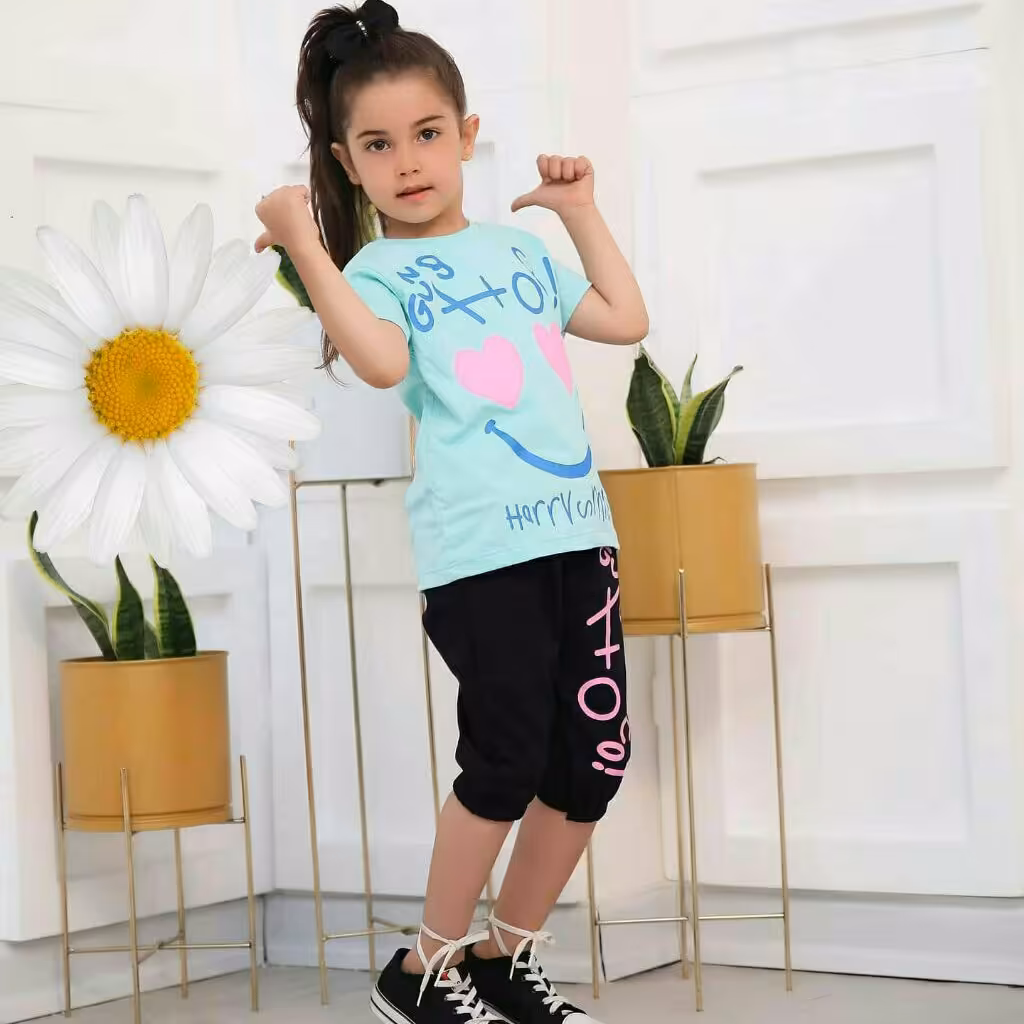 تیشرت شلوارک طرح لبخند