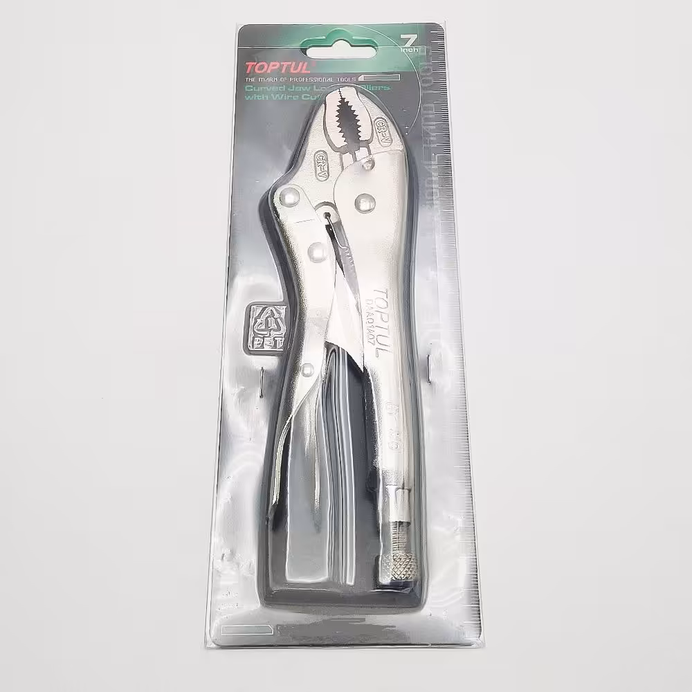 انبر قفلی تاپ تول 5  اینچ با سیم قطع کن ساخت تایوان  .  TOPTUL   DAAQ1A05