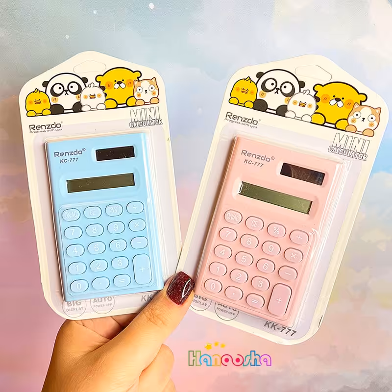 ماشین حساب پاستلی نوری | برند renzdo مدل KC-777