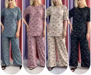 شومیزوشلوارطرحداربابونه