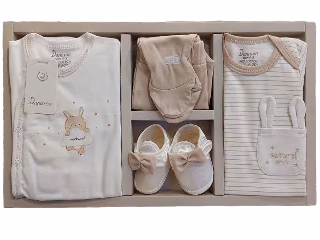 ست بیمارستانی 9 تکه نوزادی طرح خرگوش و ابر دانالو Danaloo