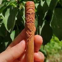 خودکار چوبی چهره منبت