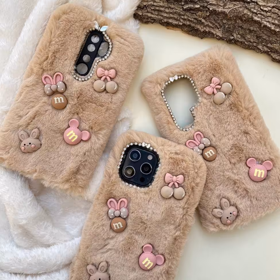 قاب گوشی پشمالو عروسکی برای آیفون _سامسونگ و شیائومی