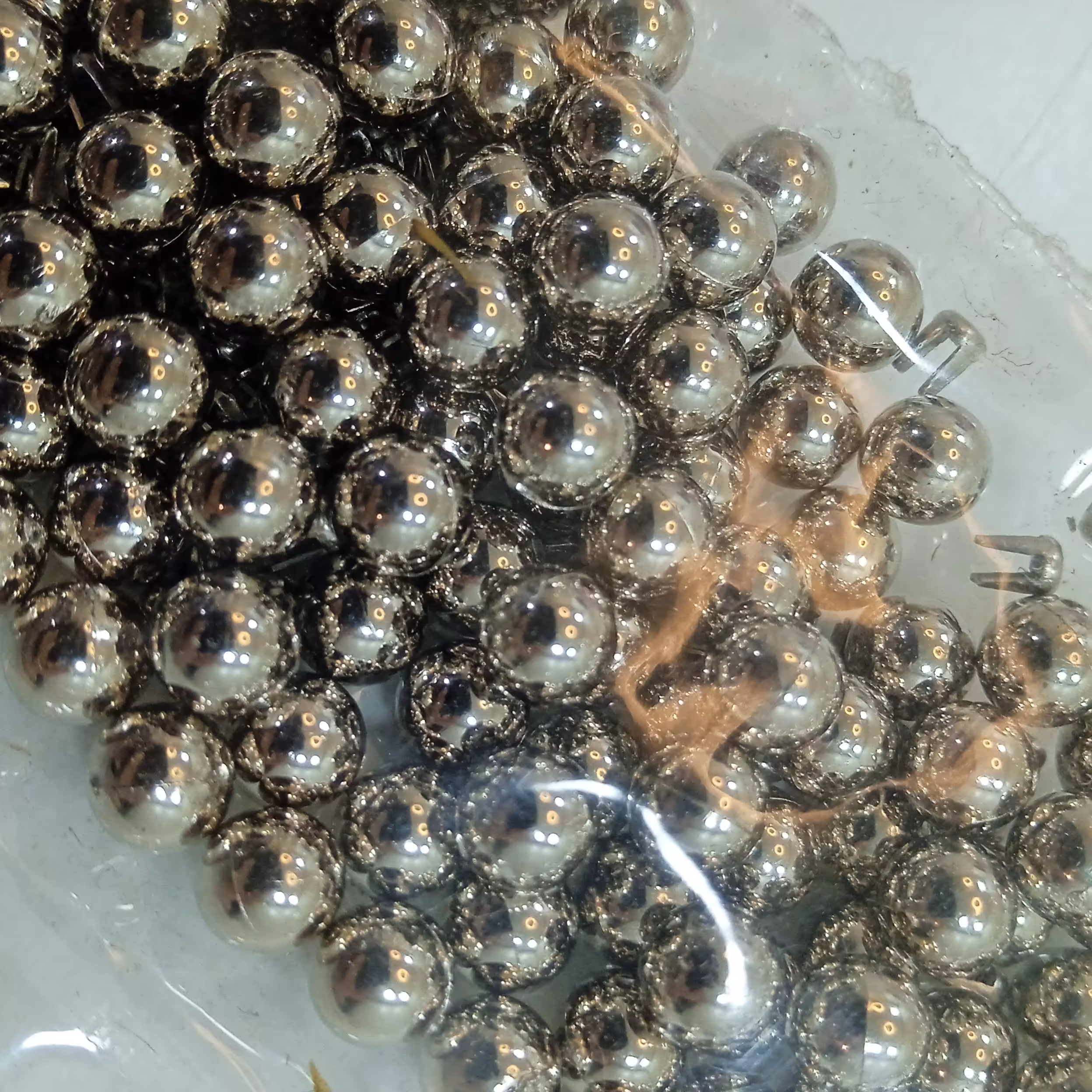 مروارید سایز 5 رنگ نیکل بسته صدتایی