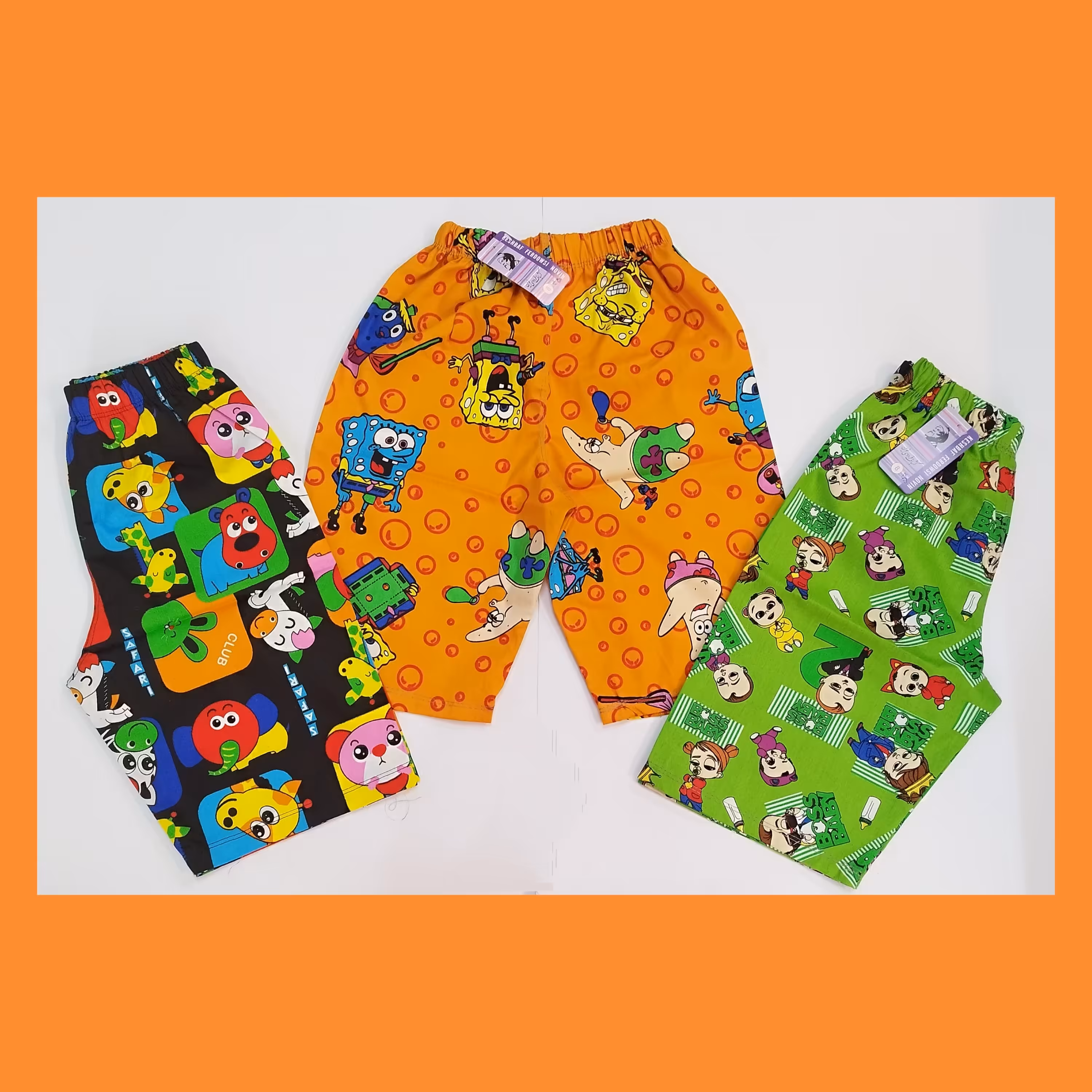 شلوارک نخی بچگانه.دخترانه.پسرانه.خنک.راحت.سایز30.35.40.45.50