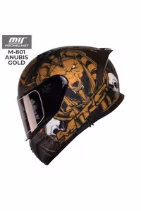 کلاه کاسکت موتورسیکلت طلایی موتور Mototez Full Face Off سیکلت 801 ام تی اس MTS