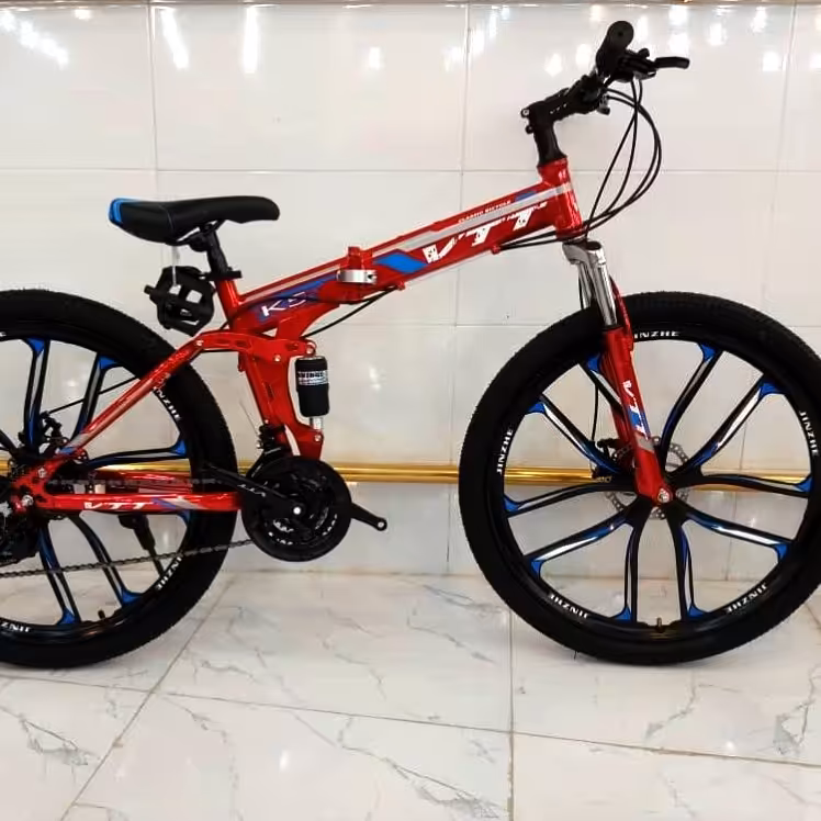 دوچرخه تاشو رینگ اسپورت سایز 26دنده ای هزینه ارسال با مشتری عزیز 