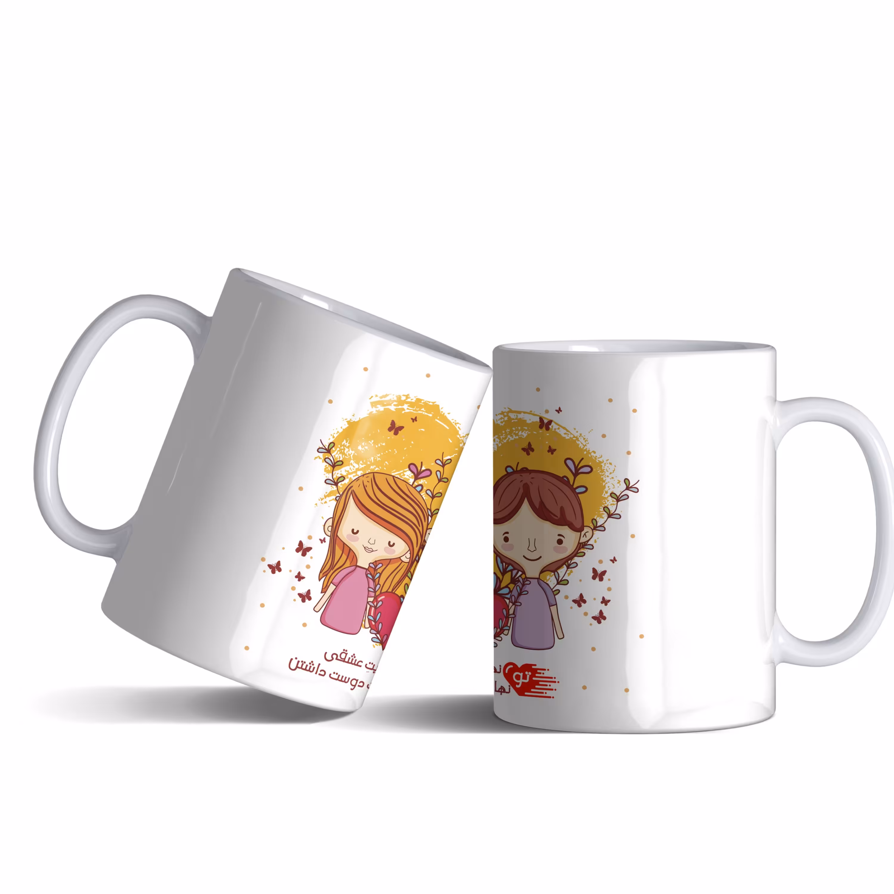 لیوان (ماگ) طرح عشق با متن تو نهایت عشقی نهایت دوست داشتن