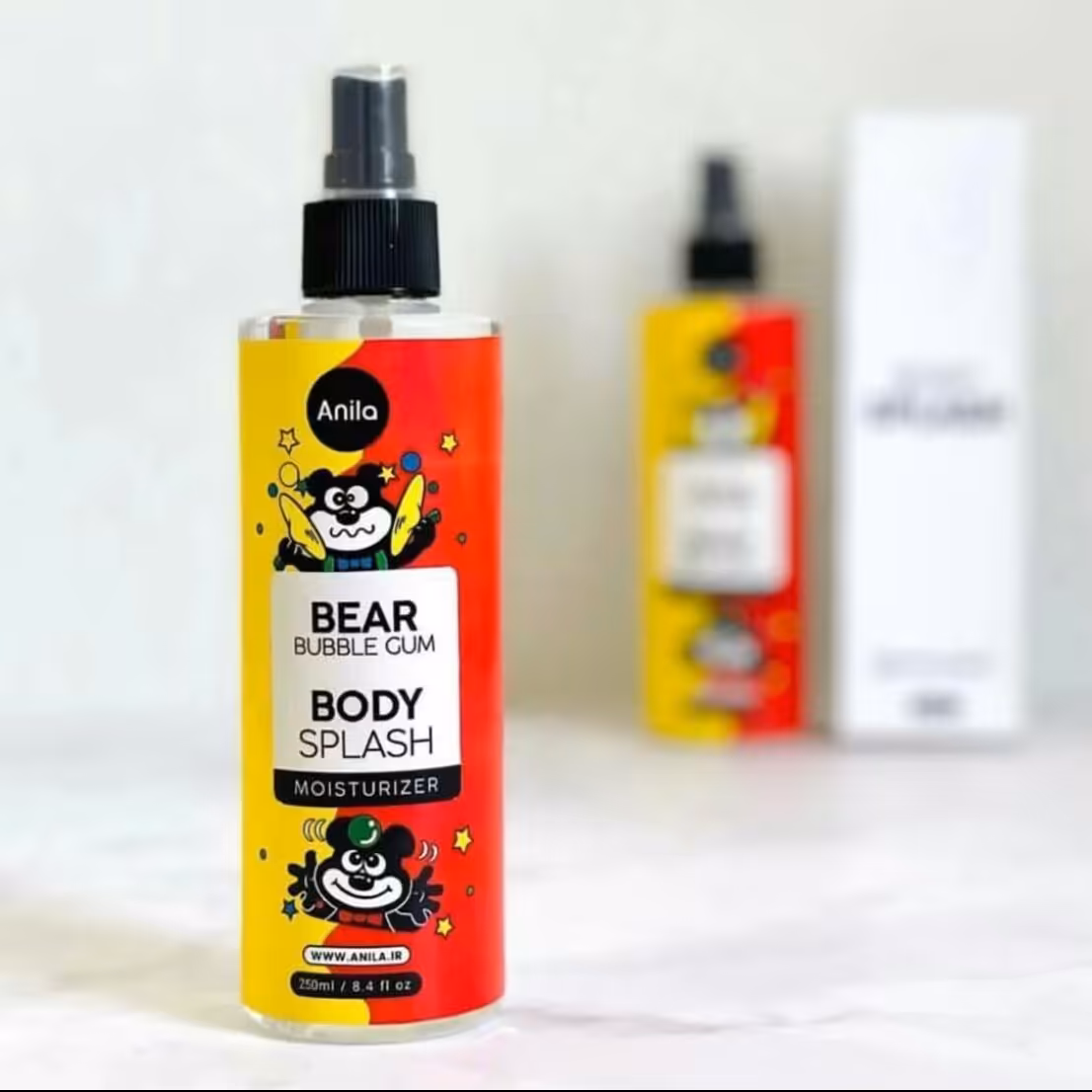 بادی اسپلش آدامس خرسی آنیلا 250 میل 
Anila Bear bubble body splash