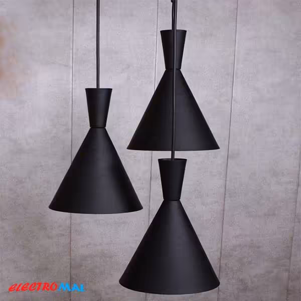 لوستر آویز مدل شیپوری 3 شعله