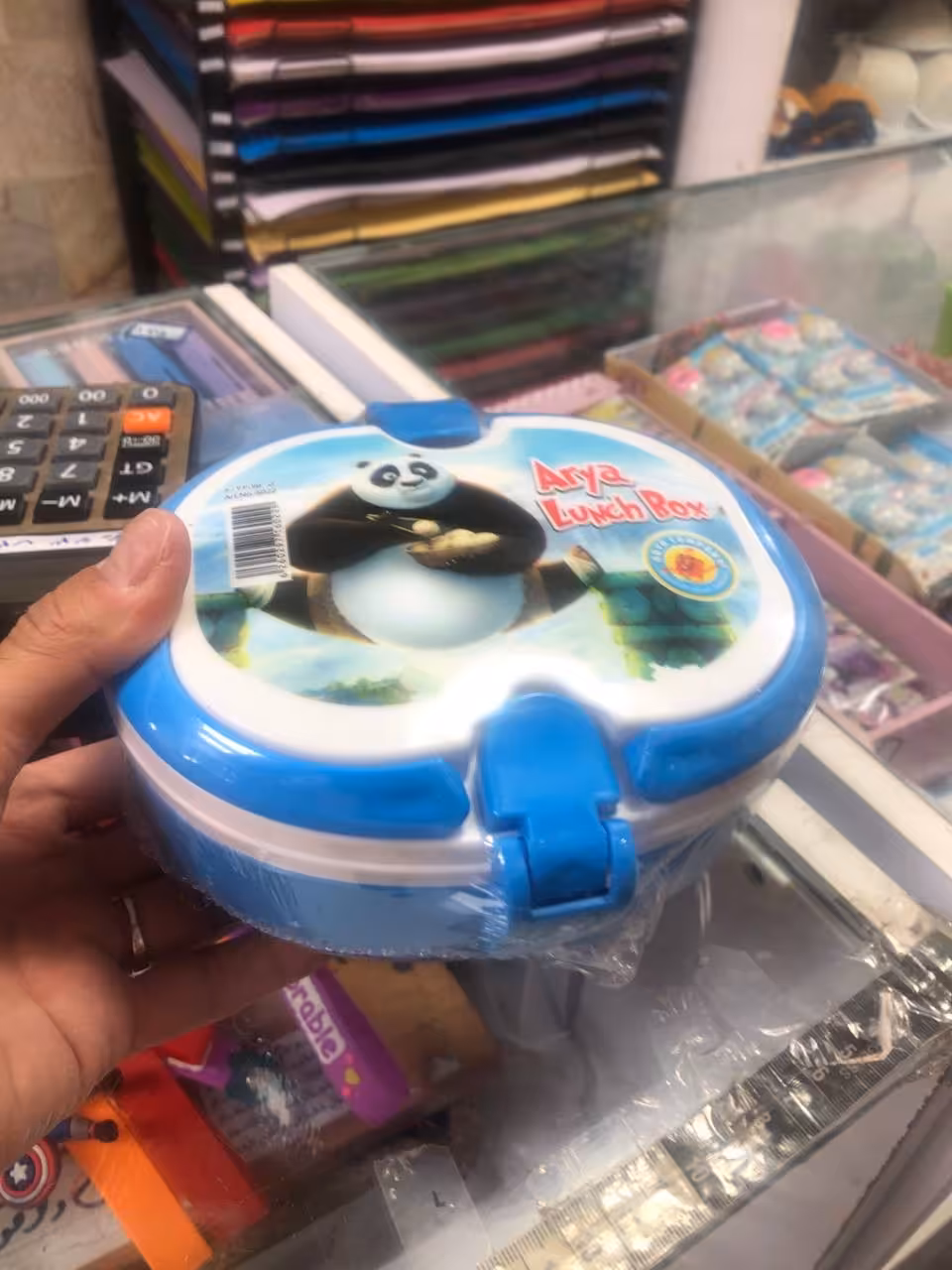 ظرف غذای کودک دو طبقه به همراه قاشق و چنگال