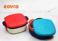 کاسه استیل درب دار بادکش دار 520 میل رووکو ROVCO