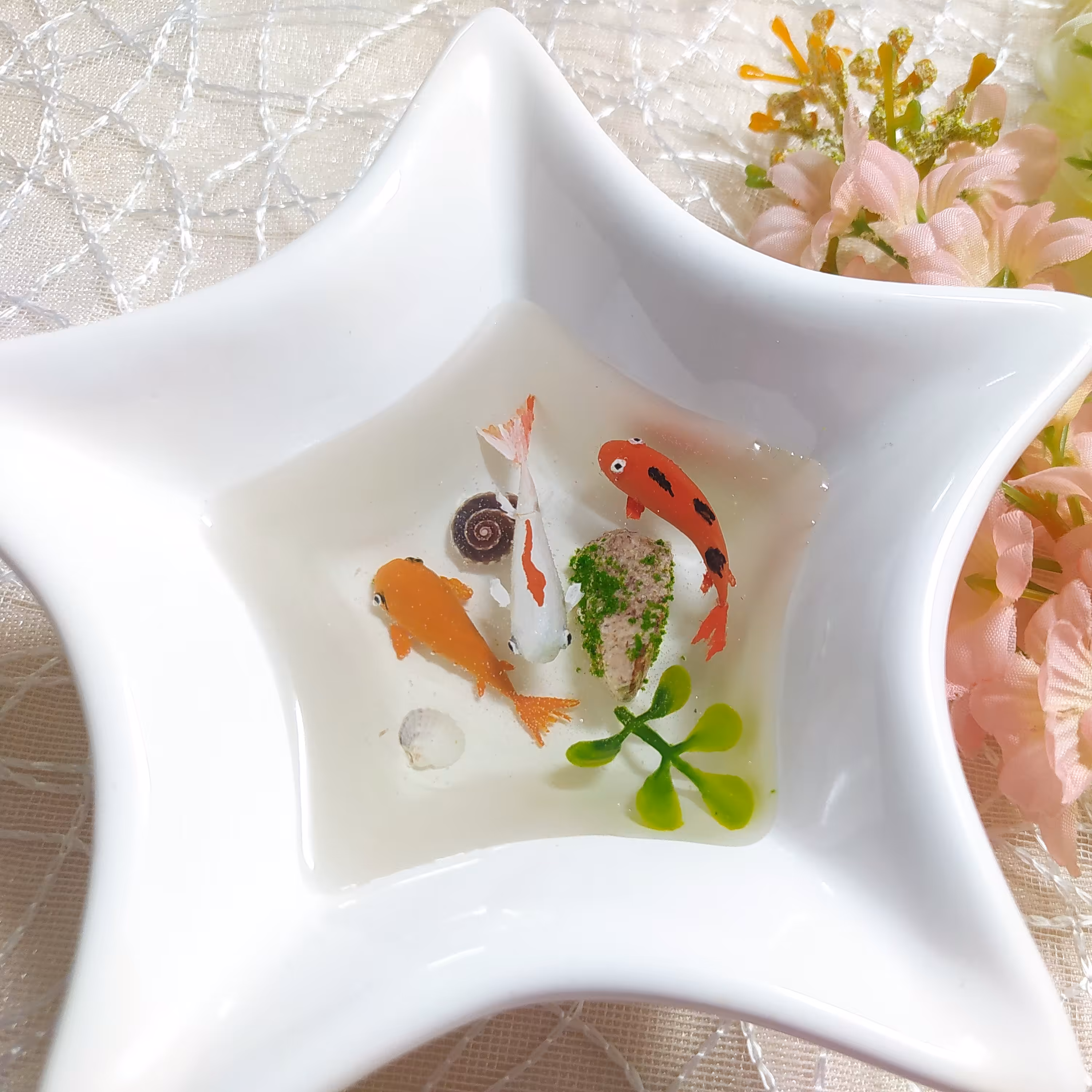 ظرف ماهی هفت سین سه بعدی رزینی