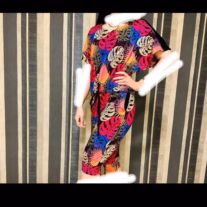 ست کیمونو و شلوارک پایین گره ای عمده جنس گیاهی خارجی تیپ لاکرا