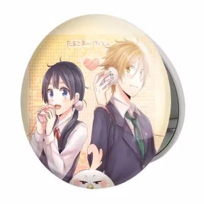 آینه جیبی خندالو طرح موچیزو و تاماکو انیمه فروشگاه تاماکو Tamako Market مدل تاشو کد 22528