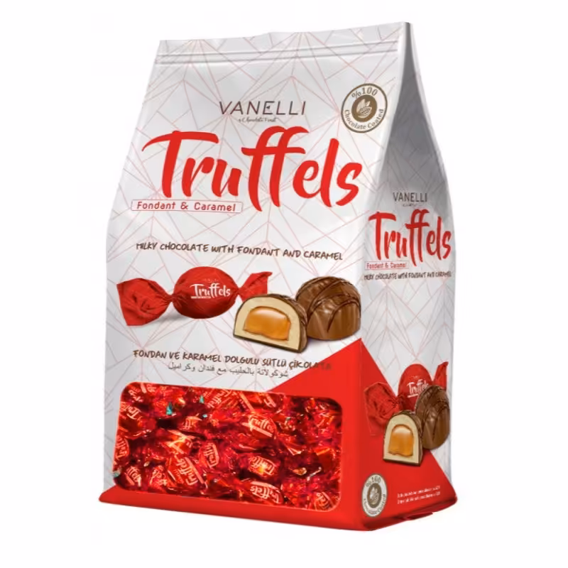 شکلات ترافلز truffels یک کیلو گرمی مدل fondant and caramel

