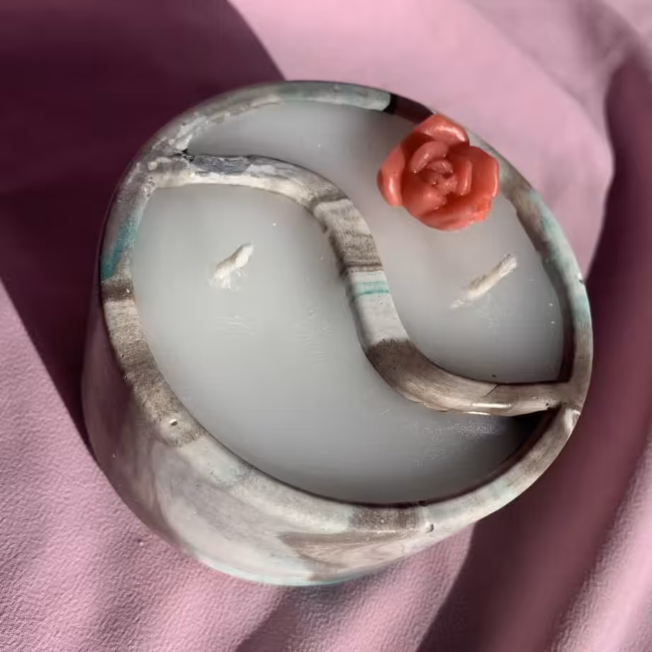 جاشمعی دوقلوی ترمه همراه با پارافین با نیم درصد