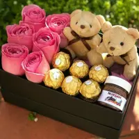 پک باکس هدیه گل و شکلات