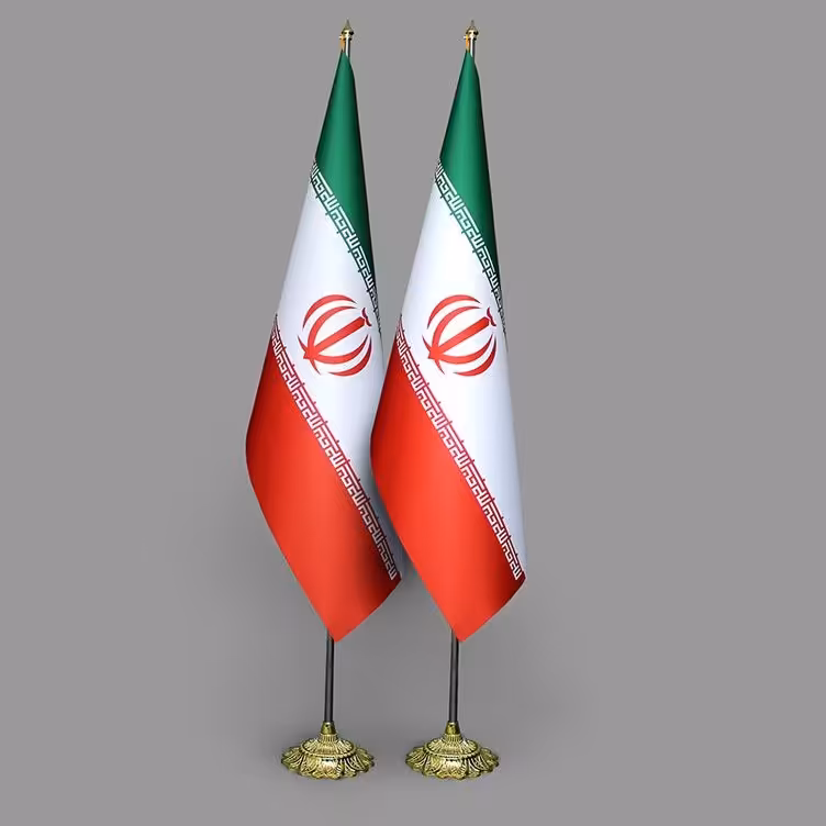 پرچم تشریفات لمینت چاپ اختصاصی (1تا5 عدد )به همراه پایه