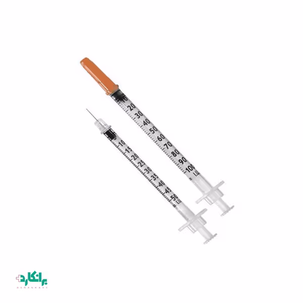 سرنگ انسولین سرسوزن متصل یک میلی‌لیتر حلما طب-Helmateb