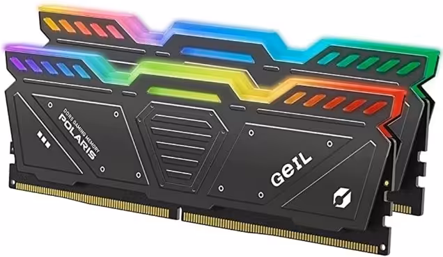 رم کامپیوتر دو کاناله ژل مدل POLARIS RGB Black با حافظه 32 گیگابایت و فرکانس 4800 مگاهرتز