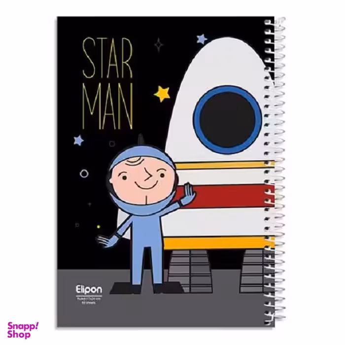 دفتر 60 برگ وزیری سیمی فانتزی طرح 1313 الیپون (Elipon) کد 2231313