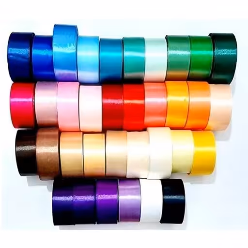 روبان 4 سانت ساتن رولی (رنگ انتخابی - یک حلقه)(متراژ 33 متر)