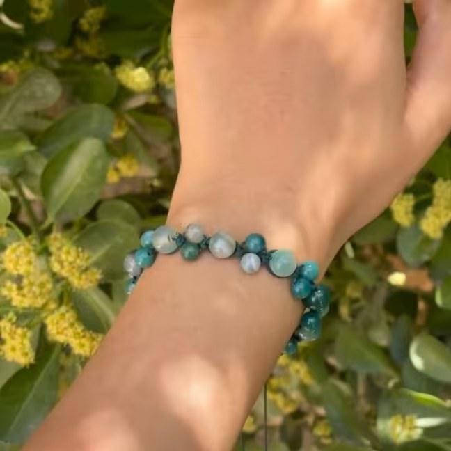 دستبند بافت عقیق ماداگاسکار 
