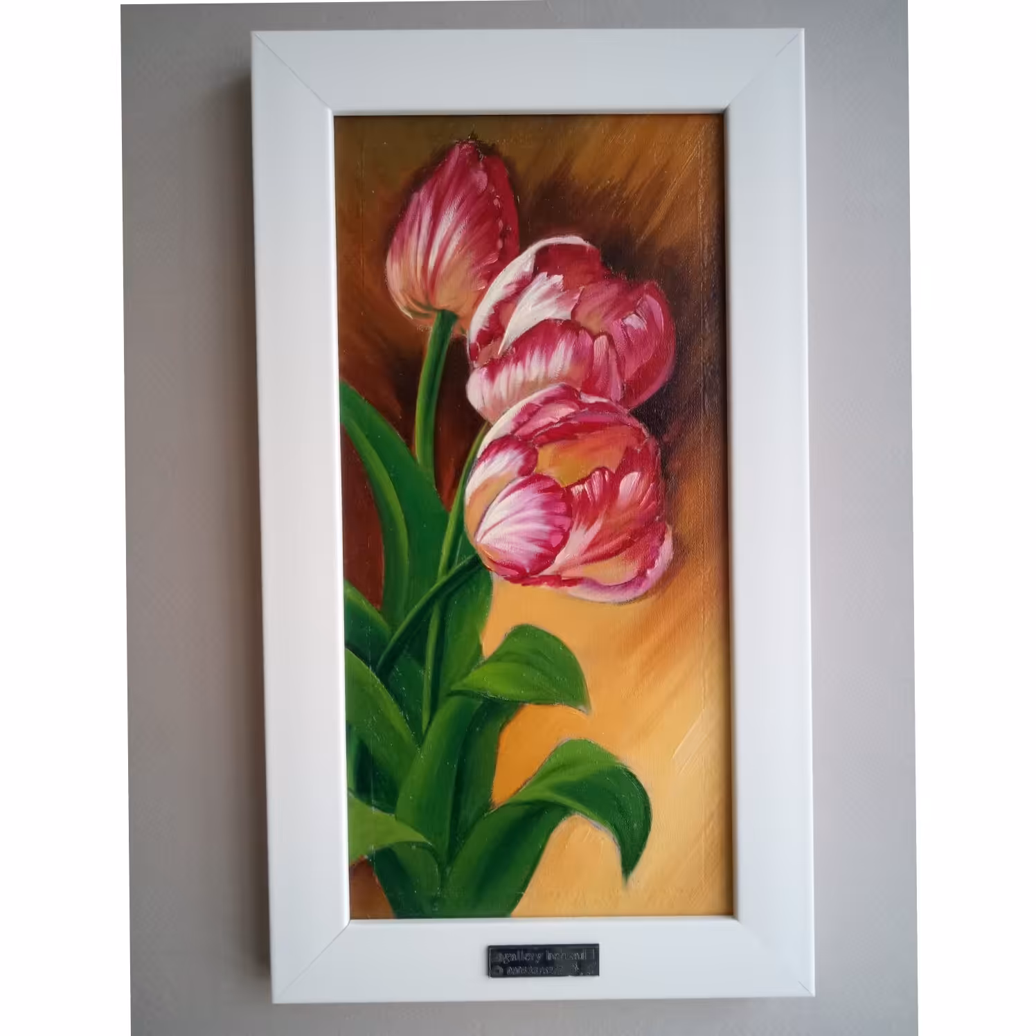 نقاشی رنگ روغن گل لاله