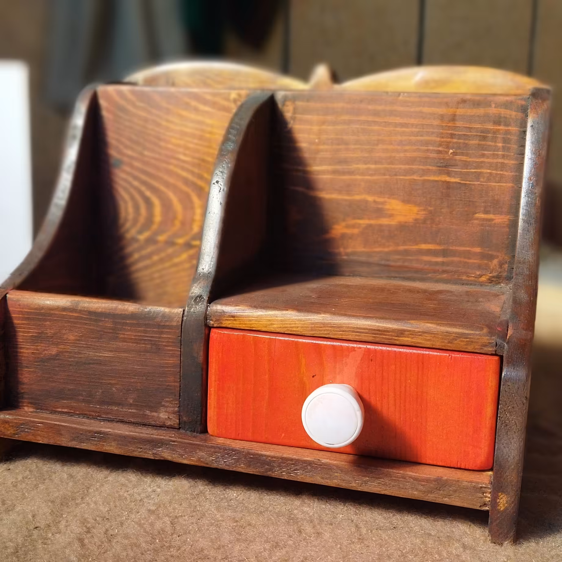 جعبه لوازم آرایشی02 چوبی دست ساز