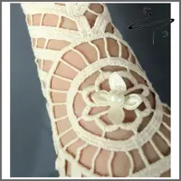 دستکش فانتزی مجلسی شیری