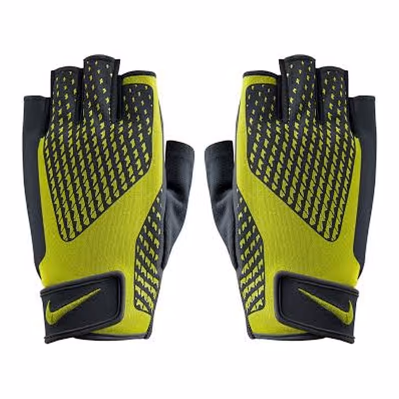 دستکش بدنسازی مردانه نایکی مدل CORE LOCK TRAINING | مشکی/سبز