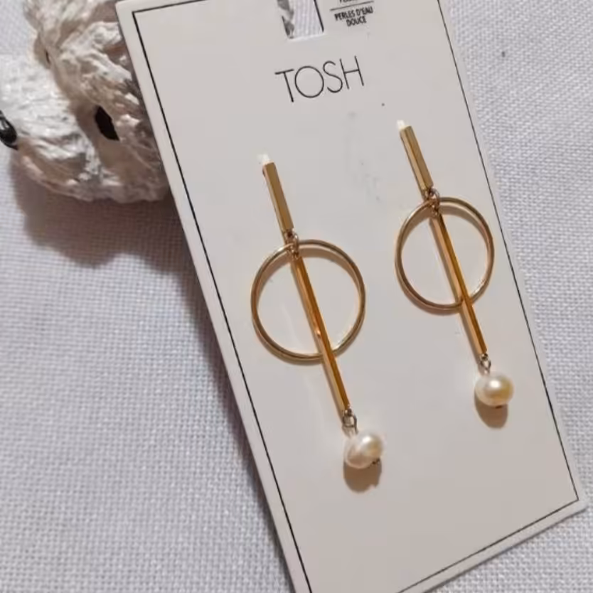 گوشواره مروارید طرح طلا