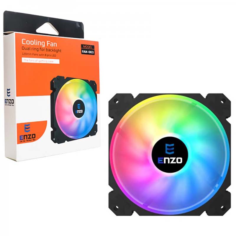 فن کیس 12*12 سانتی متر RGB دار انزو ENZO FAN-003