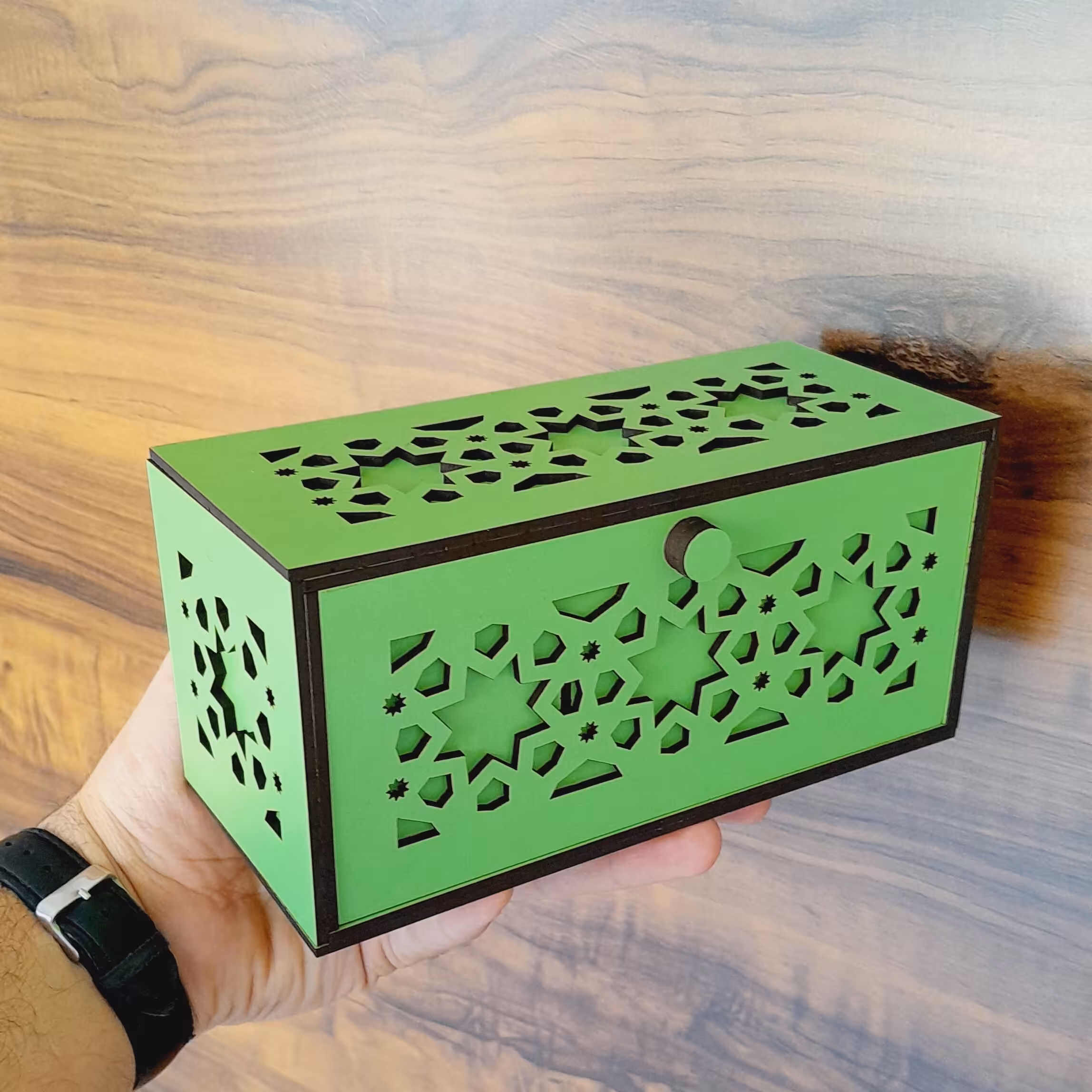 باکس دمنوش کد k105 جعبه تی بگ چوبی