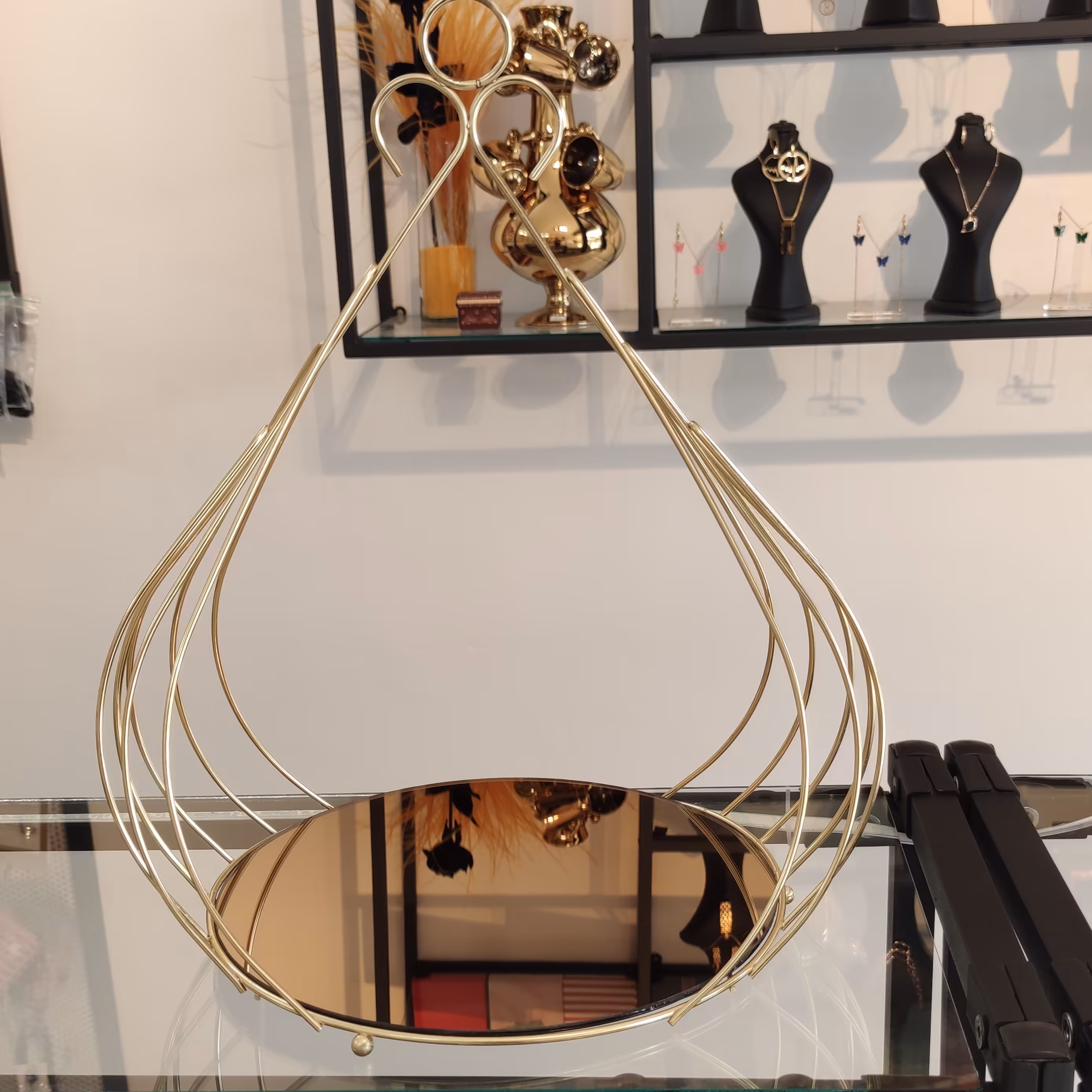 استند قفس .دکوری و تزیینی.پرفروش با آبکاری طلا