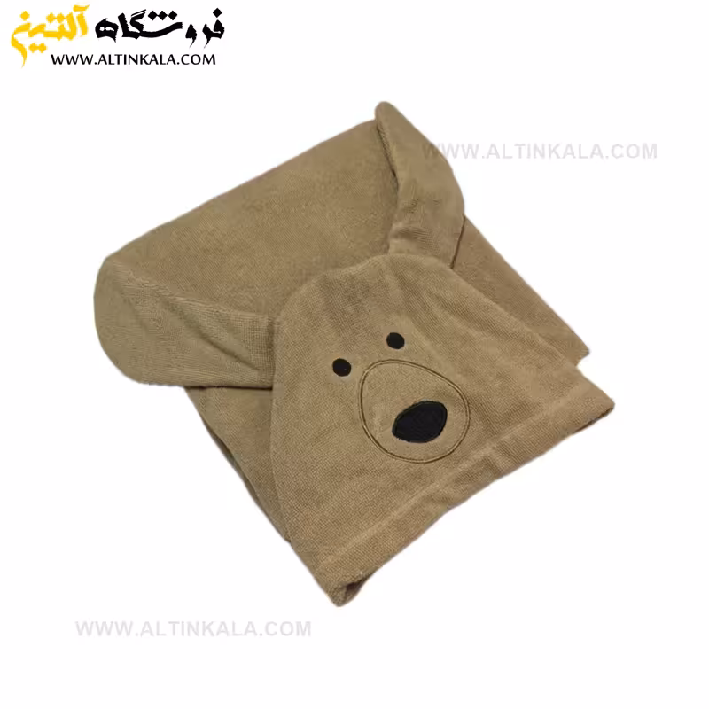 حوله پالتویی کودک سلین طرح سگ بژ سایز 12-13