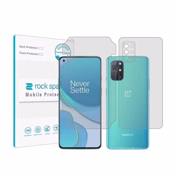 گلس محافظ صفحه نمایش و پشت گوشی وان پلاس 8T  5G مدل نانو هیدروژل شفاف برند راک اسپیس کدSS