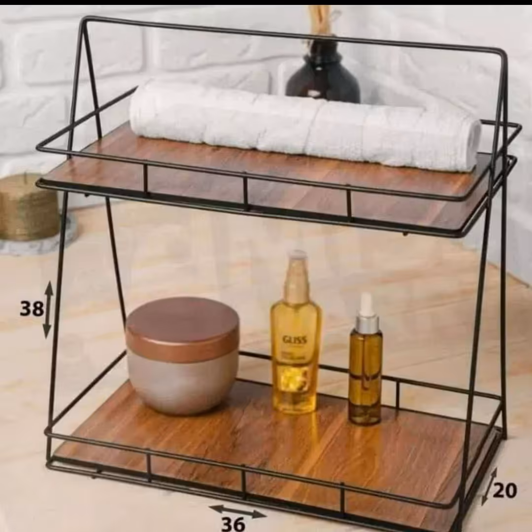 استند دو طبقه چوبی با بهترین کیفیت چوب و فلز با قیمت عالی