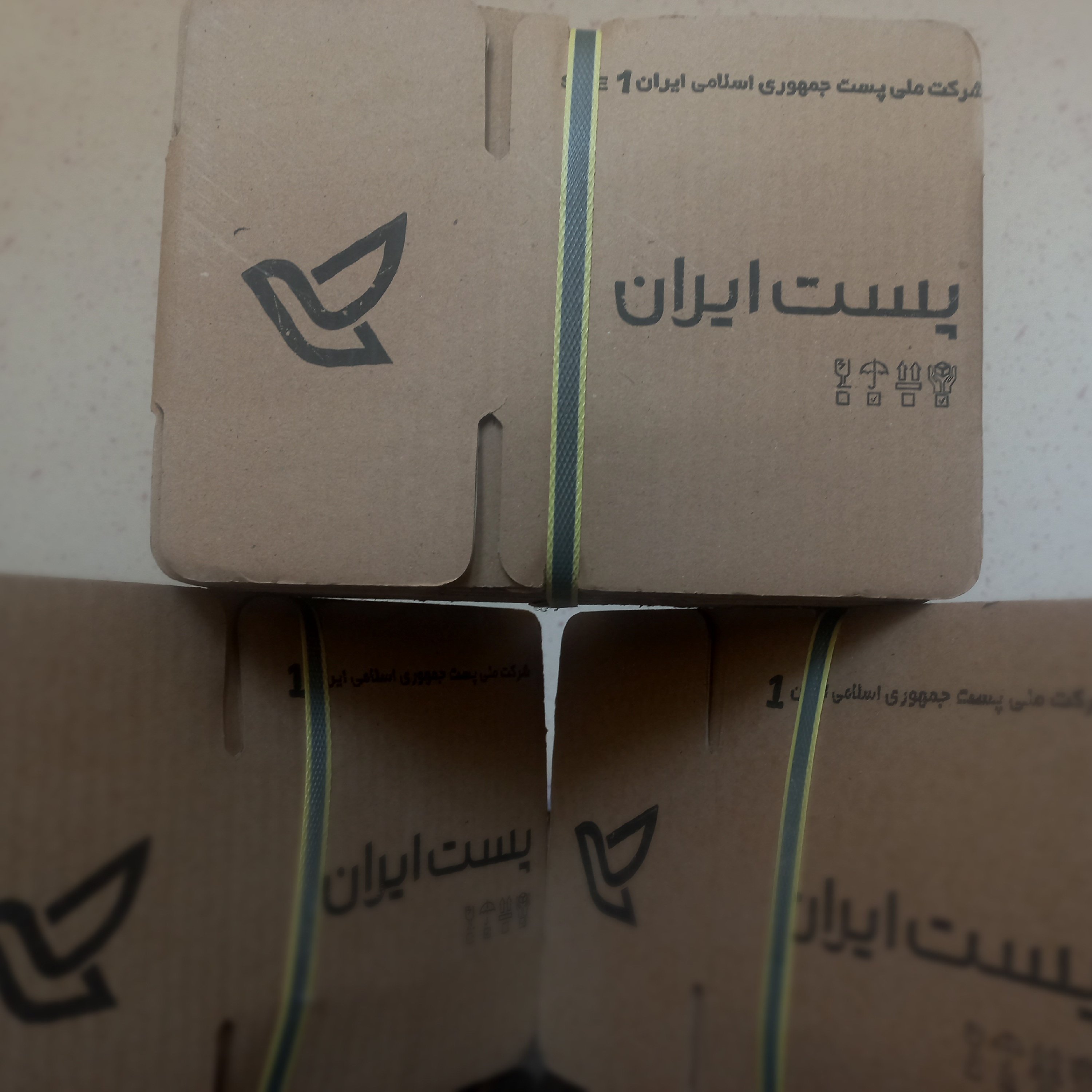 پک 60 عددی کارتن پستی پست ایران استاندارد قهوه ای رنگ سایز 1 با تخفیف ویژه آقای پاک